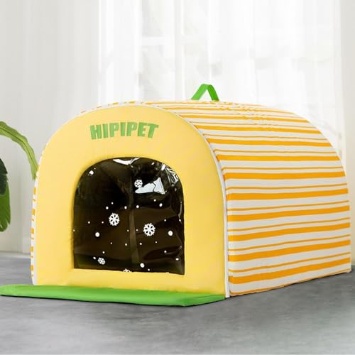 猫 ペットエアコンルーム 犬 ペットハウス 冷房 夏 冷感 ペットベッド 保冷 冷暖房 ひんやりマット 猛暑対策 多機能 折り畳み 四季用 熱中症 猛暑対策 屋内 屋外用猫の空調された家の猫の巣小さくて中サイズの犬冷却イグルー犬犬小屋ペットネスト 2XL:
