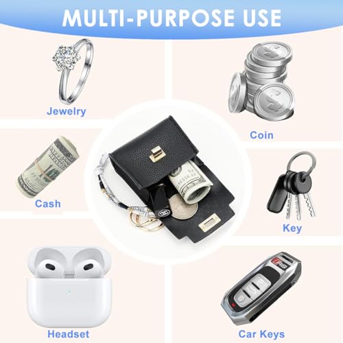 Image of SANNIDHI Bag Charm Mini Backpack Keychain for Women Small Pouch Coin Purse Headset Bag Key Ring for Woman Girls