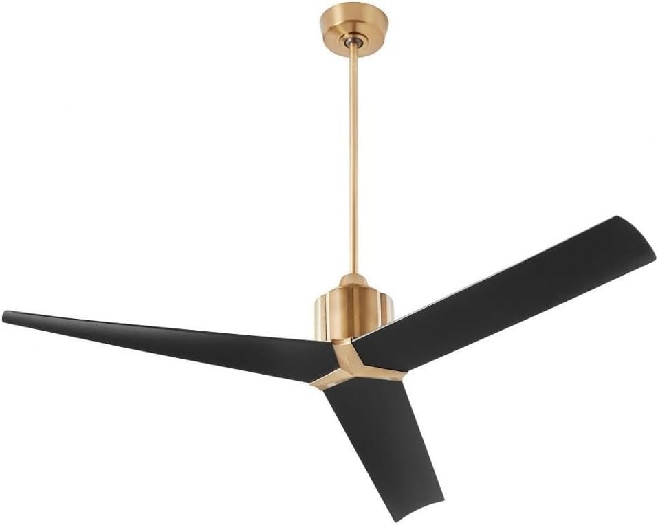 Strato - 3 Blade Ceiling Fan-16 Inches Tall and 60 Inches Wide-Aged Brass/Matte Black Finish