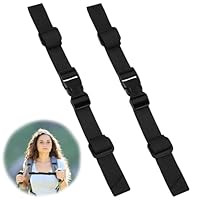 2 Stück Verstellbarer Brustgurt für Rucksack - Schwarz, Robust und Haltbar, Allzweck Gurtband für Jogging, Wandern, Reisen, Klettern, Schwarz Gurtband zum Jogging