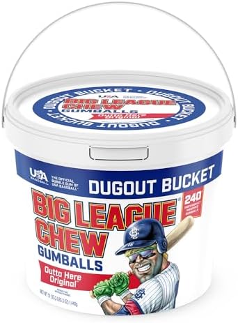 Big League Team Rally Bucket 240 Individually Wrapped Gumballs Net Wt. 50.8 oz