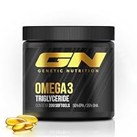GN Laboratories Omega 3 – Fischöl Kapslen mit 4000mg (2000 mg EPA & 1000 mg DHA) pro Tagesdosis – 200 Softgels – ohne Vitamin E