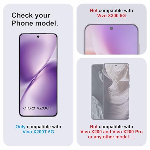 Image of Military-Grade Gorilla Tempered Glass For Vivo X200T (6.83 Inch) With Installation Kit | Edge to Edge Coverage | Black