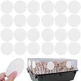 Nkiy Quen 24 discos de filtro adhesivo monotub de 2.5 pulgadas, discos de filtro monotub de 2 mm de grosor, filtros monotub para suministros de cultivo de hongos, reemplazos de almohadilla de filtro