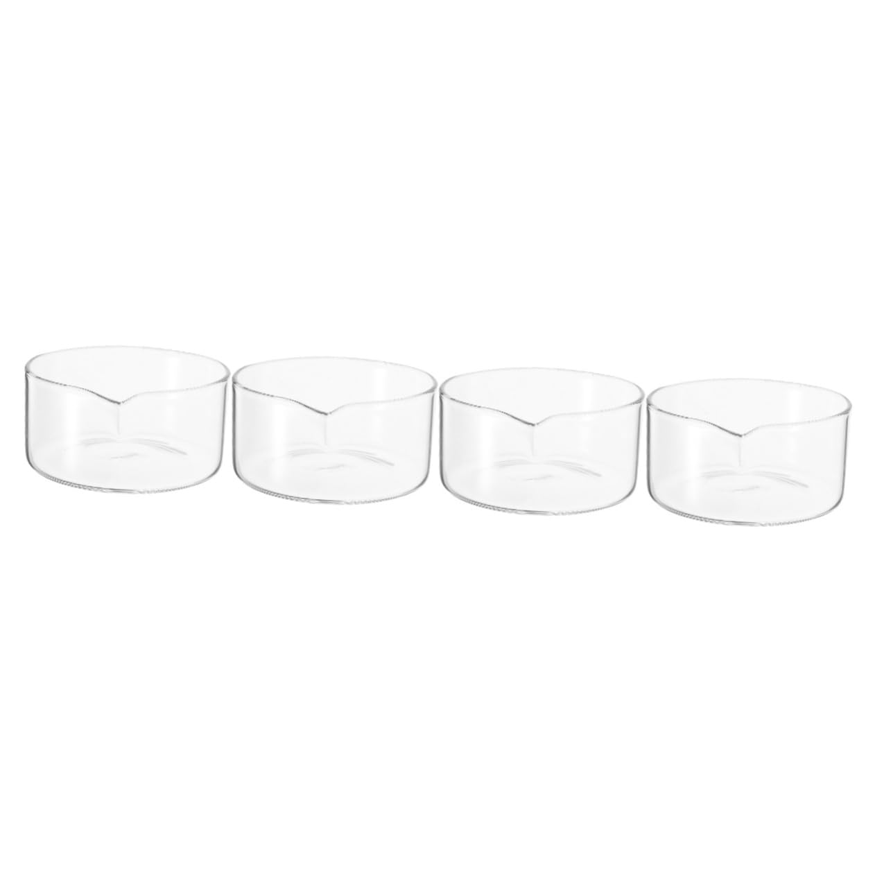 ULTECHNOVO 4 Stück Kristallisationsschale aus Glas glasbehälter Kristallglas Petrischale aus Glas Kristallisationsschale Glas Laborverdunstungsschalen Verdunstungsschale aus Glas