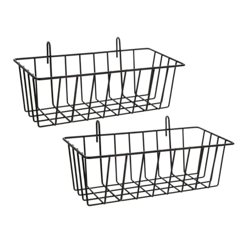 HOLIDYOYO 2 piezas Cesta Colgante de Hierro Pequeña Resistente y Antióxido Organizador Multiusos para Baño y Cocina Almacenamiento Compacto para Artículos Pequeños