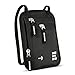 Neck Wallet for Travel & Passport Holder with RFID Blocking - Slim & Easy to Conceal Nylon Travel Pouch for men & women - Holds Phone, Cash, Cards, Keys - Sweat & Water Resistant - Large - Black