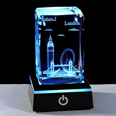 3D Crystal London Landmarks with LED Base Cover
