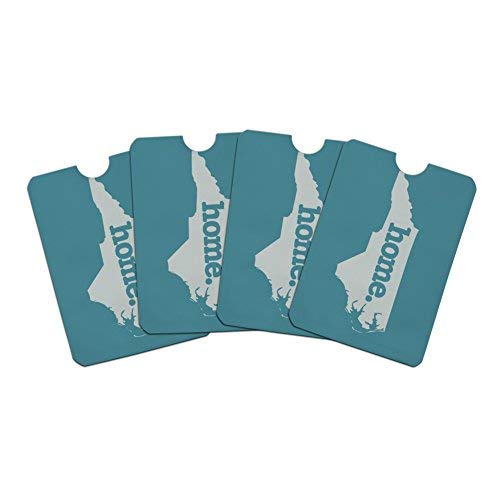 North Carolina NC Home State Solid Robin Egg Blue Officially Licensed Credit Card RFID Blocker Holder Protector Wallet Purse Sleeves Set of 4