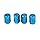Generic 4X Aluminum Tire Wheel Rims Stem Air Valve Caps Tyre Cover Car Truck Blue