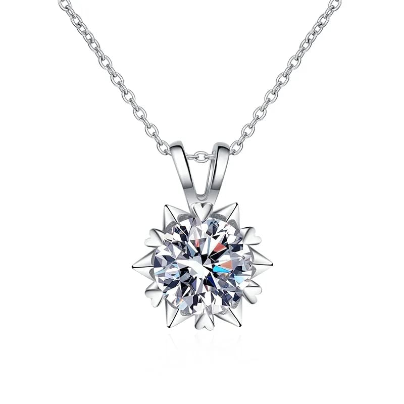Collier hexagramme en argent moissanite pendentif femme