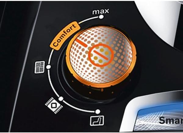 Close-up of Bosch ProSilence Series 8 suction power control dial