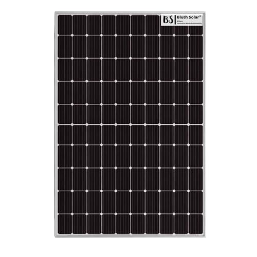 Image of Bluth Solar Solar Panel 550W Bifacial Monoperc 144 Half-Cut Cells High Efficiency Rooftop Solar Pane Kit for Home & Commercial Use 1500V DC IP68 MC4 Connector Black