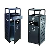WENWENLPD Cubo de Basura Comercial 2 en 1 de Acero Papelera vertical para...