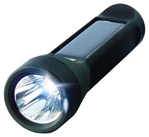 POWERplus Salamander Solar/USB aufladbares Wasserdichtes 3W LED Taschenlampe mit Powerbank Funktion - schwarz