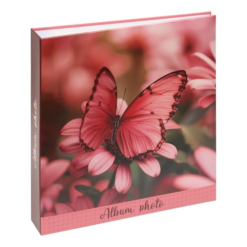 WEB2O Album Photo Grand Format - 500 Photos - 10x15 cm - Collection Papillon Rouge