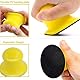 Zyiphor 2 Stück 3 zoll Schleifklotz Klett Set, Haken und Schlaufe Handschleifblock Polier, Handschleifblock Rund mit 30 Blatt Schleifpapier, Handschleifer Rund Klett für DIY Holzbearbeitung