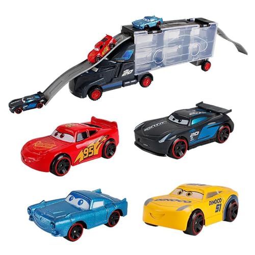 Image of Car Truck |Transport Toy for Kids 7-in-1 |Big Unbreakable Carrier |Toy Truck with Die-Cast Alloy Metal 6 Cars Playset for Kids