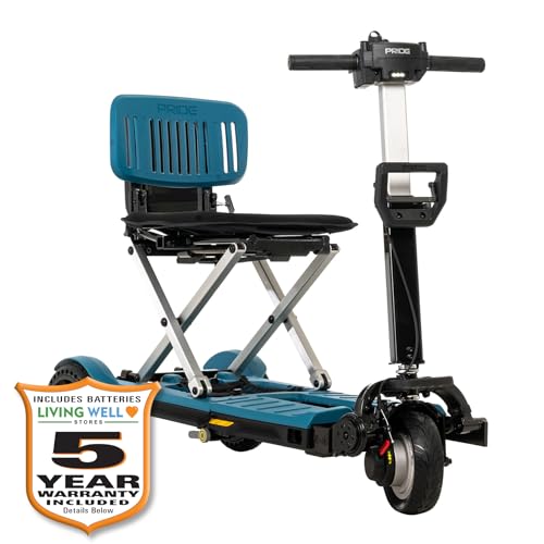 Pride i-Go Folding Scooter, Weighs Only 64 Lbs. with 5-Year Extended Warr (Robin's Egg Blue)