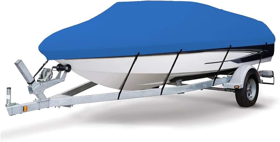 Seamander Trailerable Runabout Boat Cover Fit V-Hull Tri-Hull Fishing Ski P...
