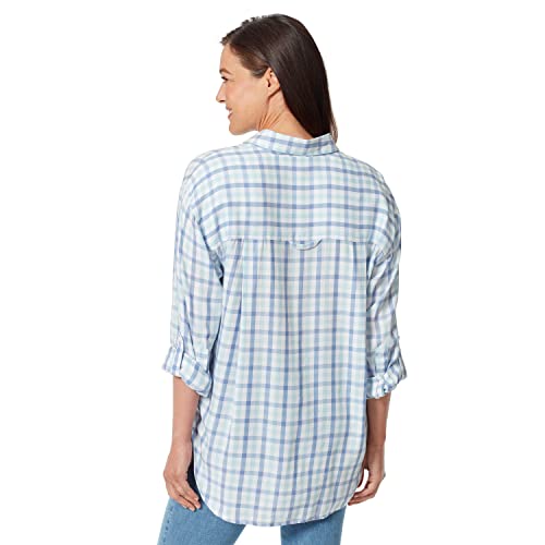 Image of Gloria Vanderbilt Women's Amanda Oversized Button Down Shirt with Roll-tab Sleeves