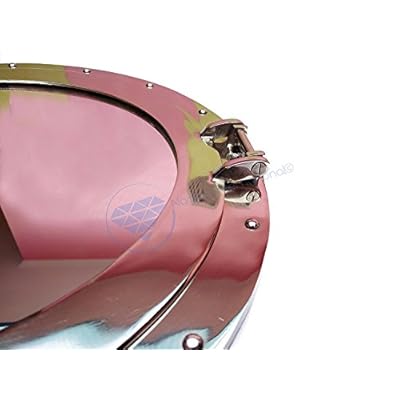 Nagina International Metal Crafted Nickel Plated Aluminum Porthole Bathroom Decor Mirror (12 Inches) 411xFG5 o1L. SS400