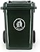 Kosz na śmieci, kosz na śmieci na kółkach hotel restauracja ogród kosz na śmieci sortowanie w wielu kolorach kosz na śmieci (rozmiar: 80 l, kolor: niebieski) (ciemnozielony 80 l)