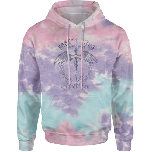 Hoodie Fourth Wing Dragon Rider Vintage Basgiath War College Adult 3X-Large Cotton Candy