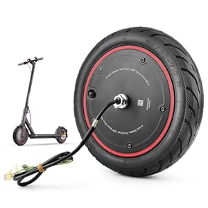 Amitor E Scooter Motor 36V 350W mit Tubeless Reifen 60/70-7.0 Komplettrad für Xiaomi 4 Pro （1.Gen）Elektro Scooter, 36V 350W Motor mit Xiaomi 4pro Reifen Ersat– Direkter Einbau, Leistungserhalt, 1PCS