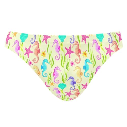 Cute Seahorse Swim Briefs for Men Swimsuit Bikini Swimwear S B0404643