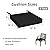 Easy-Going 19x19x3 in 2 Pack Waterproof Outdoor Chair Cushion Non-Slip Patio Garden Couch Seat Cushion with Zipper and Adjustable Straps Black