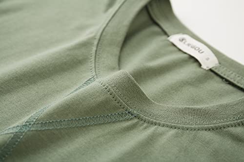 Image of KLIEGOU Men's 100% Cotton Longline T-Shirt, Pre-Shrunk Soft