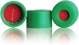 Microliter 07-0021G-201 µL-Plates Component Kit with Conical Insert, Green Cap and Precut Butyl Septa, Clear, 350µL (Pack of 100)