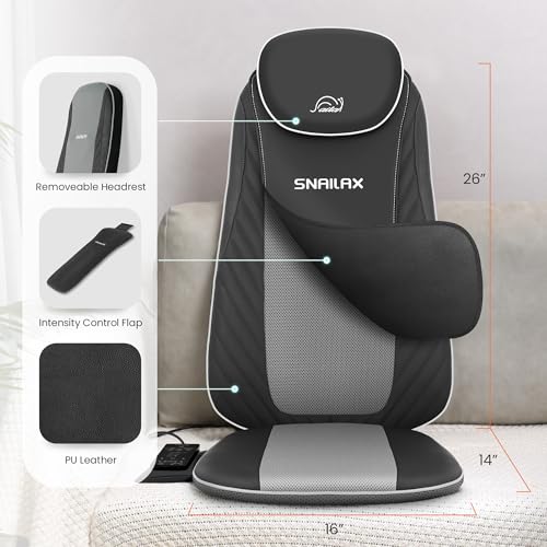 Snailax Shiatsu‑Massagesitzauflage mit Wärme‑ und Vibrationsfunktion – Ansicht 6