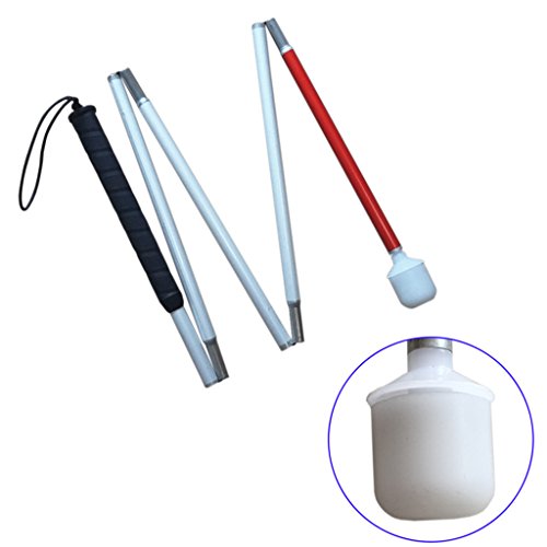 Canne blanche pliante 105 cm canne de marche pour malvoyant avec boule - 2