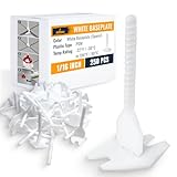 ALBO Tile Leveling System Base Plates 1/16' - 250 PCS - Professional Floor & Wall Spacers, Anti-Lippage Installation Clips for All Tile Formats, Self-Leveling Spacer System