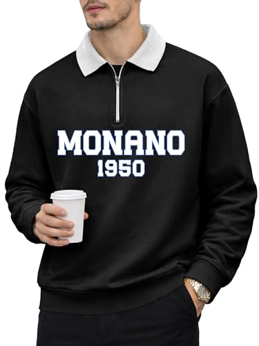 Image of Noble Monk Men's Round Neck Sweatshirt | Casual Long Sleeve Pullover | Regular Fit Winter Wear Top | Stylish Daily Outerwear