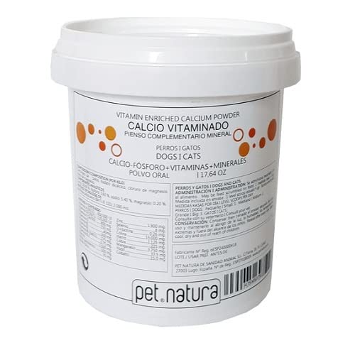 PETNATURA Calcio Vitaminado para Perros, Cachorros, Gatos y Gatitos, Suplemento Alimenticio en Polvo, Envase 1000 gr Cover