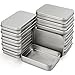 Produktbild Kurtzy 12 Stk Silberfarbene Metalldosen mit Deckel - 8,8 x 5,9 x 1,7 cm - Metalldosen mit Deckel Klein & Tragbar - Mini Metalldosen Rechteckig ohne Schranier für Heimwerker- & Überlebensboxen