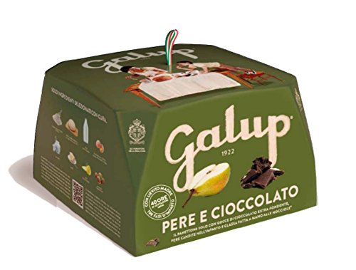 Galup Premium Panettone, 750g, Made in Italy (Pear and Chocolate)