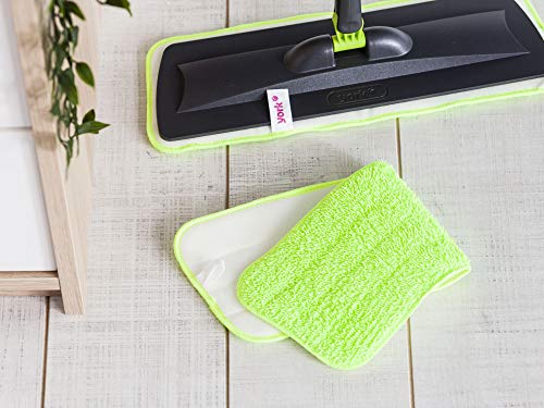 Image of YORK Flat Spray Mop Reusable Microfiber Drying & Down Washing Function Pad Refill for Dry or Wet Easy-to-Attach, Machine Washable Floor Cleaning in Green Color Size 42.5 * 14.5 CM [081230] (Pack of 1)
