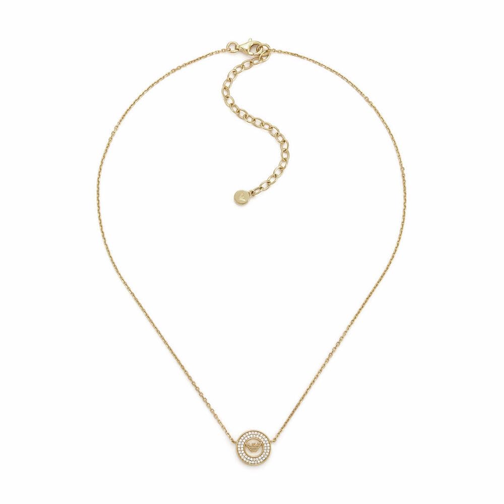 Emporio Armani Damen-Edelstahl- oder Sterlingsilber-Halskette mit Karabinerverschluss