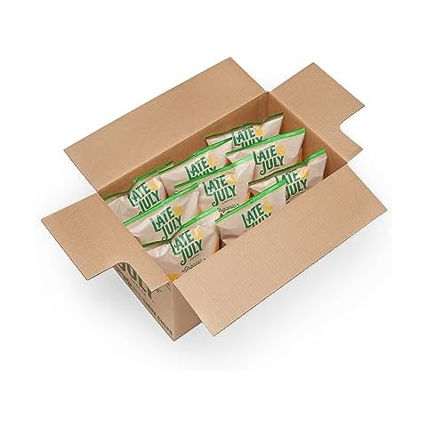 Late July Snacks, Dippers, Organic White Corn Tortilla Chips, 7.4-oz. Bag (Pack of 9) Cover