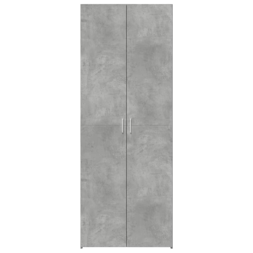 vidaXL Aparador Alto Madera de ingeniería Gris hormigón 70x42,5x185 cm