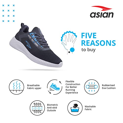 Image of ASIAN Men's Newton-05 Sports Running Shoes Stylish Casual Sneaker,Lace-up Lightweight Shoes for Running, Walking, Gym Shoes