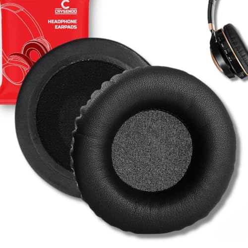 Image of Crysendo Headphone Cushion 80mm Cushion for Boat Rockers 450 Headphones | Replacement Ear Cushion Foam Cover Ear Pads Soft Cushion | PU Leather & Soft Foam (Black)