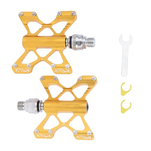 Pédales de vélo large plateforme filetées 2.4cm antidérapantes