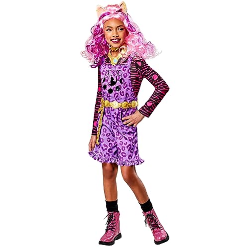 Rubies Clawdeen Costume officiel Monster High pour fille, bandeau, ceinture et collier pour carnaval, Noël, anniversaire, fête et Halloween
