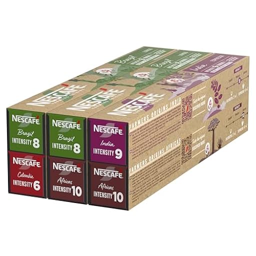 NESCAFÉ Farmers Origins Paquete Variado - Cápsulas de café de diferentes orígenes, con granos de arábica y robusta de tueste medio 6 x 10 (60 cápsulas) - Exclusivo de Amazon | Ya disponible en tu tienda friki favorita! En mundofriki.es!
