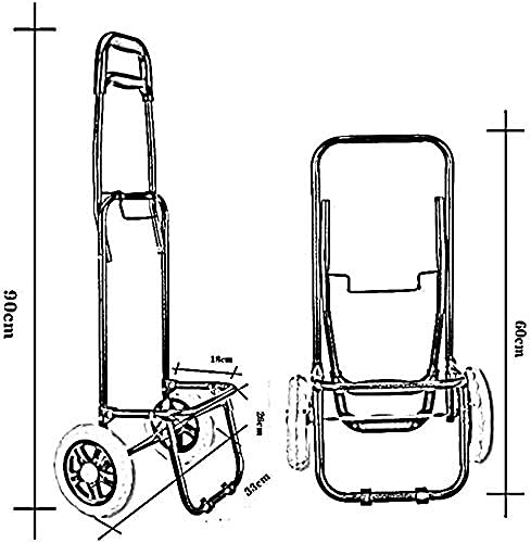 Carrito multiusos plegable con ruedas de espuma 40 kg miniatura 2